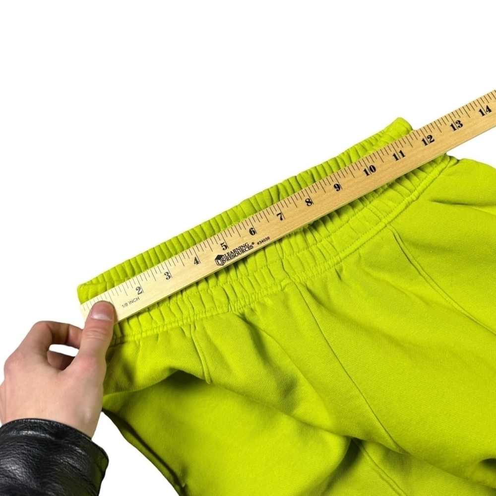 Nike Sweatpants Mens XS Fleece Joggers Swoosh Logo Neon Workout Gym Activewear - Picture 4 of 6